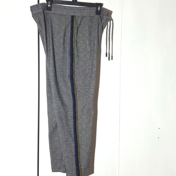 Maeve- Womens Black/White Plaid Tweed Trouser Pants Capri Academia Sz.Large - Picture 4 of 11